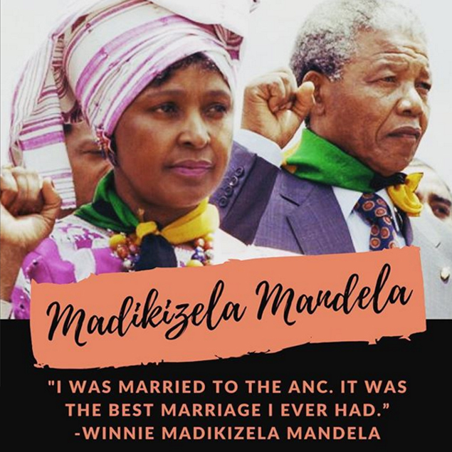 Winnie e Nelson Mandela, foto Instagram